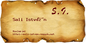Sali István névjegykártya